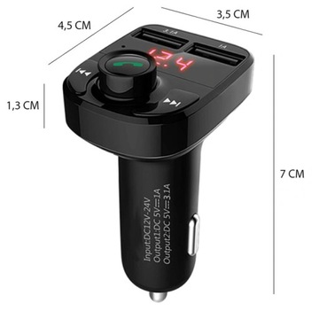 FM-ПЕРЕДАТЧИК BLUETOOTH MP3 ЗАРЯДНОЕ УСТРОЙСТВО SD 2xUSB