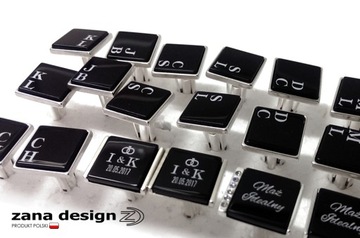 Запонки с гравировкой Jedai/Porsche шрифты