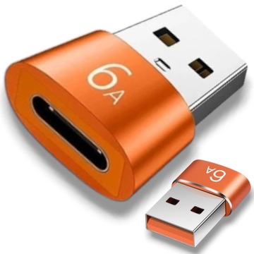 ADAPTER PRZEJŚCIÓWKA KONWERTER OTG USB-A NA USB-C FAST CHARGING 6A 480 Mb/s