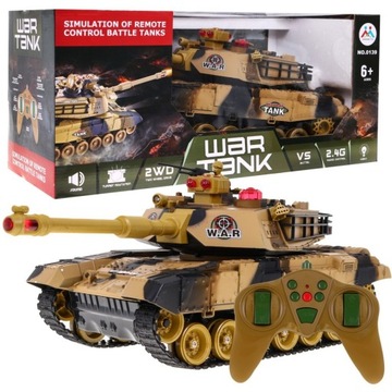 CZOŁG R/C 2.4GHz BEŻOWY Z DŹWIĘKIEM 1:18 45CM
