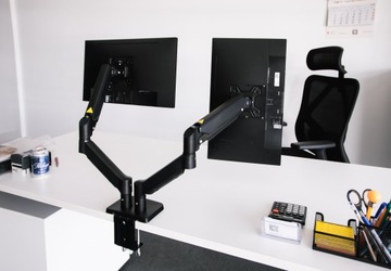 Держатель монитора 13–27 дюймов для настольного компьютера ДЛЯ ДВУХ МОНИТОРОВ Сертифицировано SOLID