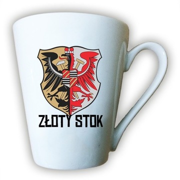 kubek latte herb Złoty Stok