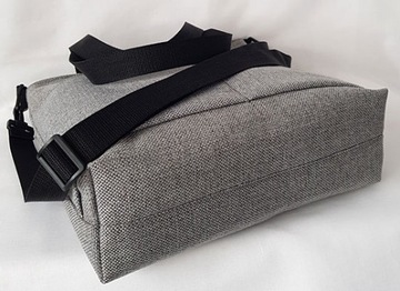 ЖЕНСКАЯ СУМКА С ЦВЕТОЧНЫМ КАРМАНОМ, ЛЬНЯНАЯ СУМКА