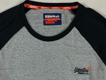 SuperDry Longsleeve Męski Logo Unikat Klasyk M