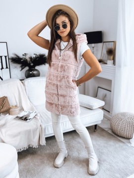 ЖЕНСКИЙ МЕХОВОЙ ЖИЛЕТ С РУКАВАМИ, размер. С