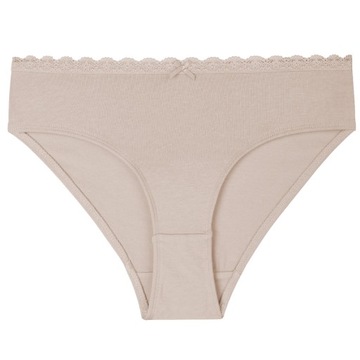 ТРУСИКИ ЖЕНСКИЕ ИЗ ХЛОПКА С КРУЖЕВНОЙ ЛЕНТОЙ MORAJ, размер XL, 6 шт. в упаковке