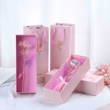 Идея подарка на конец года Вечная золотая роза учителю