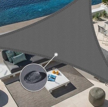Żagiel Przeciwsłoneczny Ogrodowy IbizSail Wodoodporny 3,5x3,5x3,5m Antracyt
