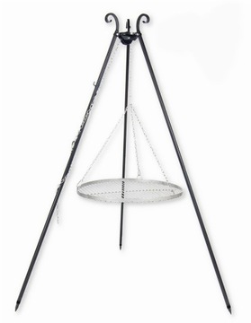 Grill Ogrodowy Na Trójnogu Ruszt Nierdzewny 80cm