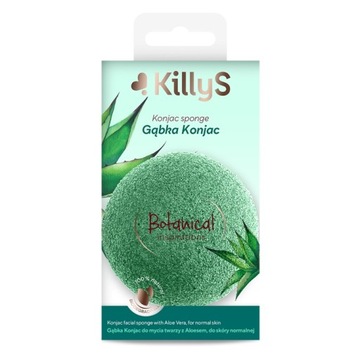 KillyS Botanical Inspirations gąbka konjac do mycia twarzy z aloesem do P1