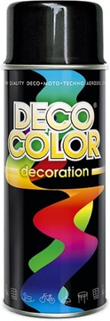 FARBA LAKIER SPRAY 400ml DECO COLOR Czarny połysk