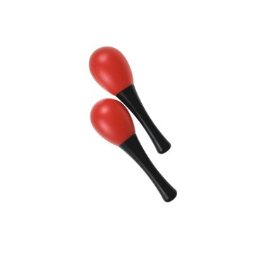 KERA AUDIO M22 CZERWONE MARAKASY Z RĄCZKĄ PRZESZKADZAJKI GRZECHOTKA para
