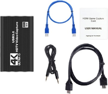 Grabber HDMI 4K Nagrywarka Obrazu Video na USB 3.0 do PC Laptopa Karta