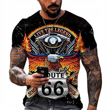 MĘSKA KOSZULKA T-SHIRT nadruk 3D pęknięcia