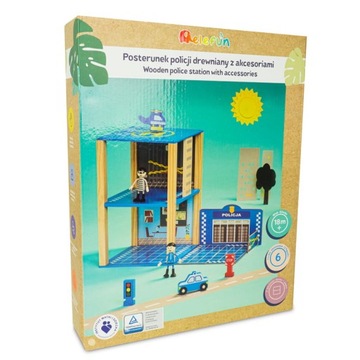 Posterunek Policji Drewniany Z Akcesoriami Elefun 18m+