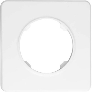 Ramka pojedyncza, plastik, biała, OVAL, OVA1001W