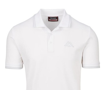 2XL BIG MEN DUŻA KOSZULKA POLO KAPPA BIAŁA 100%