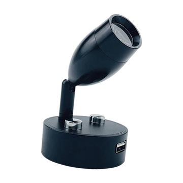 Światła LED, 12 V, port ładowania USB, oświetlenie wewnętrzne Mini Black