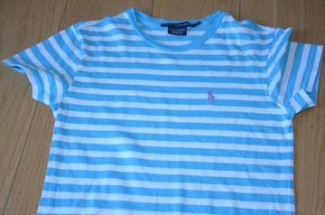 Ralph Lauren t-shirt r. XS prążki niebiesko-biała