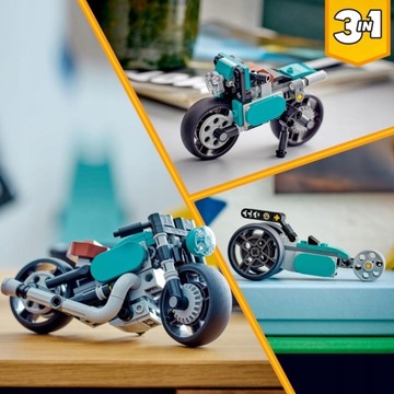 ВИНТАЖНЫЙ МОТОЦИКЛ LEGO CREATOR 3IN1 31135 ДРАГСТЕР ТОПЛИВНЫЙ ВЕЛОСИПЕД