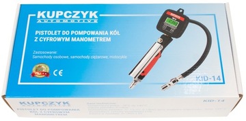 Pistolet do pompowania kół cyfrowy manometr 14bar