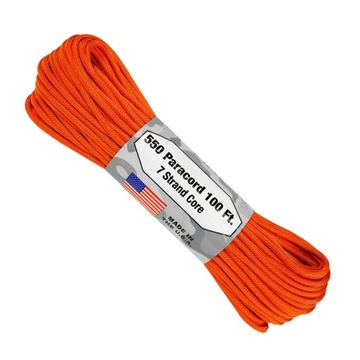 linka, paracord 550 Atwood Rope - pomarańczowy
