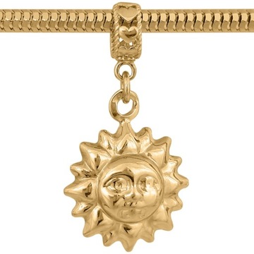 Charms Złota Zawieszka Wiszące Słońce Złoto 585