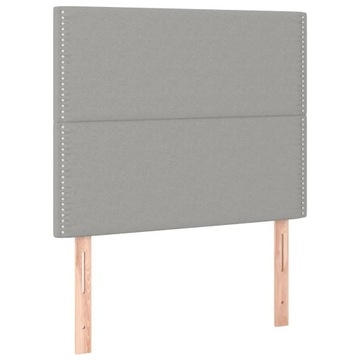 Континентальная кровать vidaXL с матрасом, ткань светло-серого цвета, 90x190см