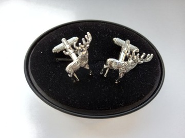 Захватывающие серебряные запонки Jeleń Daniel