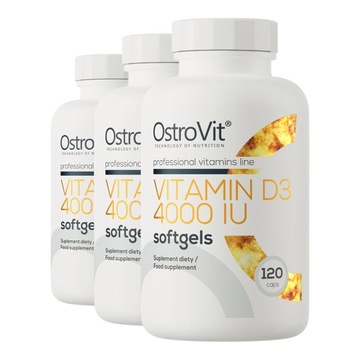 OstroVit Witamina D3 4000IU 3 x 120 kapsułek KOŚCI