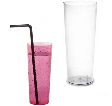 SZKLANKI do DRINKÓW NAPOJÓW PLASTIKOWE KIELISZKI LONG 300ml 10szt