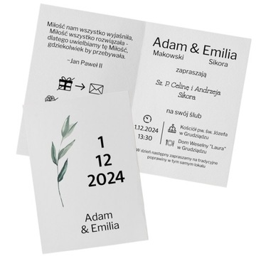 ZAPROSZENIA NA WESELE ŚLUB Z PERSONALIZACJĄ ŚLUBNE WESELNE KOPERTA EKSPRESS