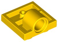 LEGO 10247 żółta płytka 2x2 otwór 5szt