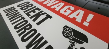 Камера наблюдения за объектом | УФ-печать | 30x20см | ПВХ 3мм