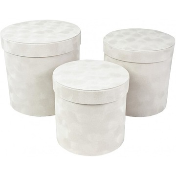 Flower box WELUROWY na kwiaty PUDEŁKO FLOWERBOX OX3 White 7226