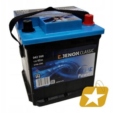 JENOX CLASSIC 42AH 370A P+ AKUMULATOR KWADRAT