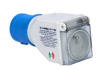 Adapter przejście wtyczka cee gniazdo 230v