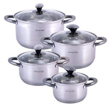 ZESTAW GARNKÓW 4927 INOX 1.5/2/3/5 L KAMILLE 8 ELE
