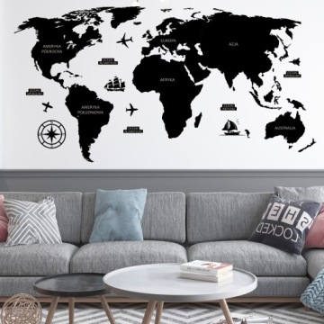 Деревянная карта мира декоративная подробная 3D модель