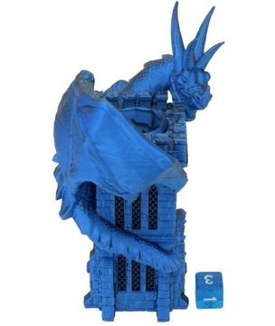 Дракон на башне - маленькая башня для игры в кости - FatesEnd Wyvern Dice Tower Blue