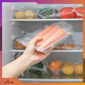 Folia do pakowania próżniowego żywności rękaw folia moletowana zestaw 20 cm