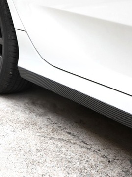 LISTWA OCHRONNA ANTYKOROZYJNA OZDOBNA GUMOWA CARBON NAKŁADKI NA PROGI