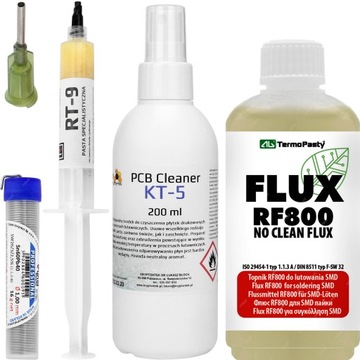 ZESTAW LUTOWNICZY CYNA OŁOWIOWA PASTA FLUX TOPNIK RT9 CLEANER KT-5 POLECANY