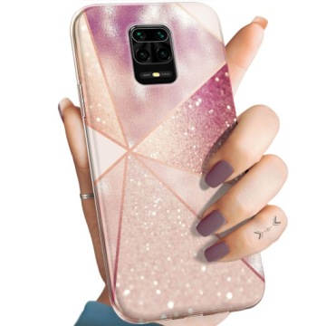 ETUI DO XIAOMI REDMI NOTE 9 PRO / 9 PRO MAX / NOTE 9S WZORY RÓŻOWE ZŁOTO