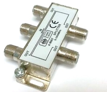 SPLITTER anteowy F*4 rozgałęźnik 5-900 MHz 4 way