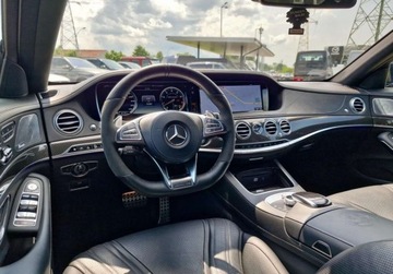 Mercedes Klasa S W222 Limuzyna wersja długa AMG S 63 AMG 585KM 2016 Mercedes-Benz Klasa S 63 AMG 4MATIC L Salon Polska Niski przebieg Desig, zdjęcie 20