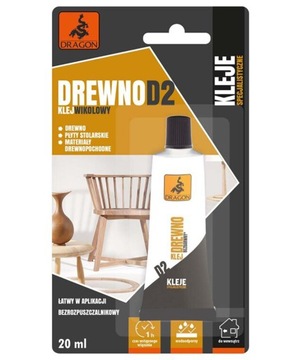 Dragon Klej do drewna wikolowy blister 20 ml D2