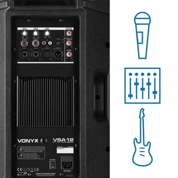 Активная акустическая система Vonyx 12 дюймов, 800 Вт для диджеев и концертной музыки