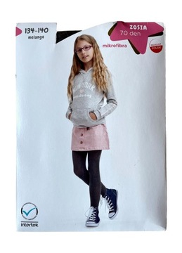 RAJSTOPY RAJSTOPKI Knittex 70DEN SZARE *140-146