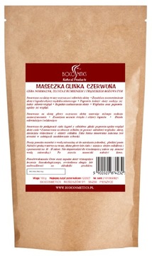 MASECZKA Z GLINKĄ CZERWONĄ NA RUMIEŃ I TRĄDZIK RÓŻOWATY 100G
